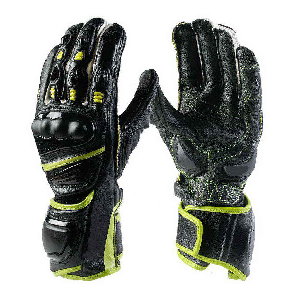 Motorbike-Black-Green-Leather-Gloves-1 Motorbike-Black-Green-Leather-Gloves