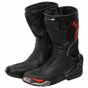 Motorbike-Black-Red-Leather-Shoes