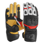 Motorbike-Black-Yellow-Leather-Gloves