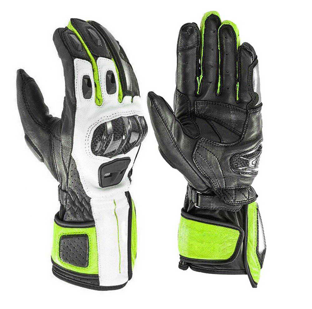 Motorbike-Green-White-Leather-Gloves-1 Motorbike-Green-White-Leather-Gloves