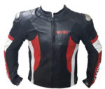 Aprilia Black Motorcycle Racing Leather Jacket