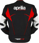 Aprilia Motorcycle Black Racing Leather Jacket - Image 2
