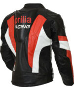 Aprilia Motorcycle black And Red Racing Leather Jacket - Image 3