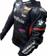 BMW Black Motorrad Motorcycle Racing Leather Jacket - Image 2