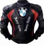 BMW Black Motorrad Motorcycle Racing Leather Jacket - Image 3