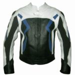 BMW Black White Motorcycle Leather Jacket