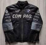 BMW Compaq Motorcycle Racing Leather Jacket