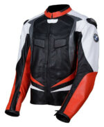 BMW Motorcycle Black And White Racing Leather Jacket