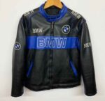 BMW Motorcycle Black Racing Leather Jacket