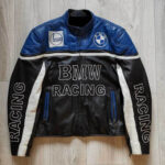 BMW Motorcycle Racing Black And Blue Leather Jacket