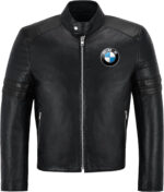 BMW Motorcycle Racing Leather Black Jacket