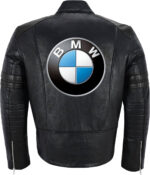 BMW Motorcycle Racing Leather Black Jacket - Image 2