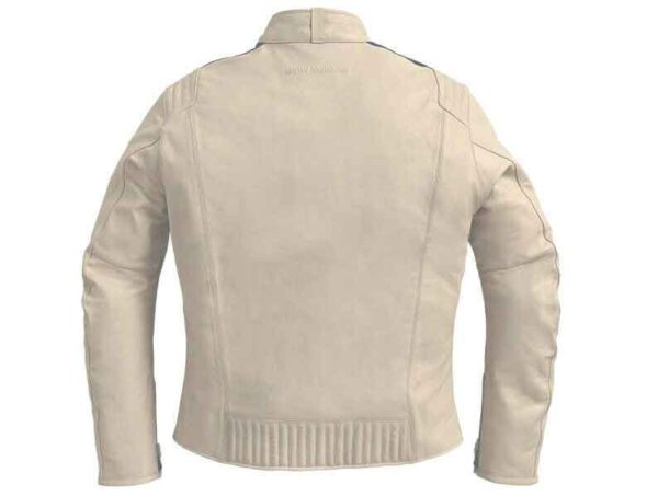 BMW Motorcycle Racing White Leather Jacket - Image 2