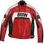 BMW Motorcycle Red And Black Racing Leather Jacket