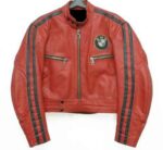 BMW Motorcycle Red Leather Jacket