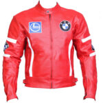 BMW Motorcycle Red Racing Leather Jacket