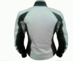 BMW Motorcycle White And Black Leather Jacket - Image 2