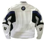 BMW Motorcycle White Racing Leather Jacket - Image 3