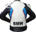 BMW Motorrad White Motorcycle Racing Leather Jacket - Image 3