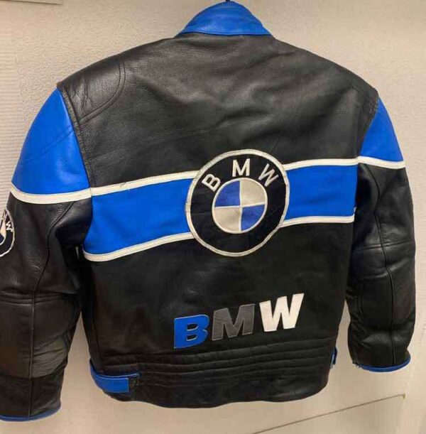 BMW big logo Michelin Nokia Motorcycle Leather Jacket - Image 2