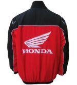 Black And Red Honda Motorcycle Racing Jacket - Image 2