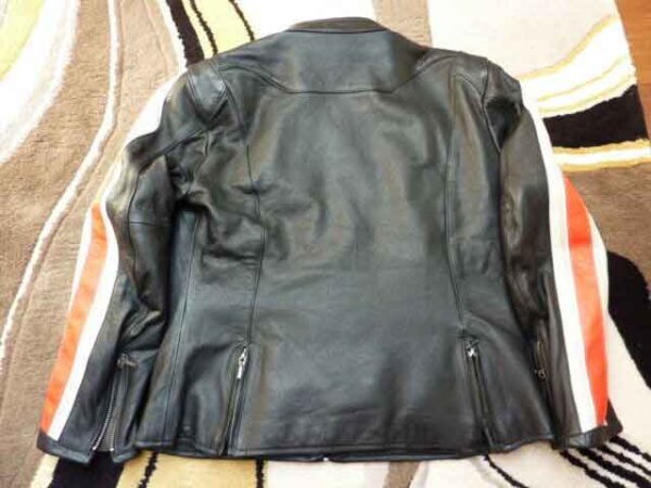 Black BMW Motorcycle Racing Leather Jacket - Image 2