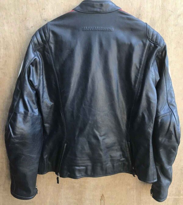 Black BMW Motorrad Motorcycle Racing Leather Jacket - Image 2