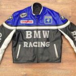 Black Blue BMW Motorcycle Racing Leather Jacket