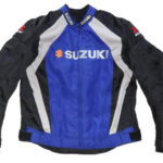 Black Blue Suzuki GSXR Motorcycle Racing Textile Jacket