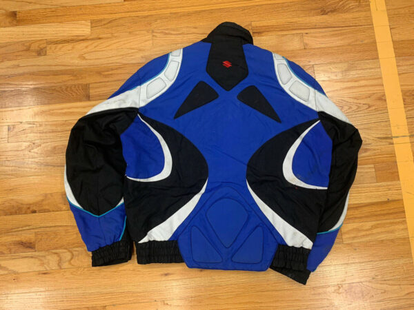Black Blue Suzuki Motorcycle Racing Textile Jacket - Image 2