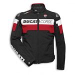 Black Ducati Corse Motorcycle Racing Textile Jacket