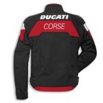 Black Ducati Corse Motorcycle Racing Textile Jacket - Image 2
