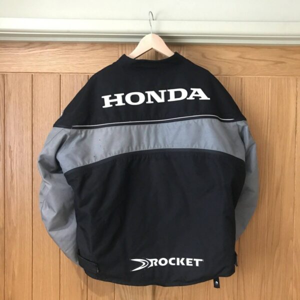 Black Gray Honda Motorcycle Joe Rocket Textile Jacket - Image 2