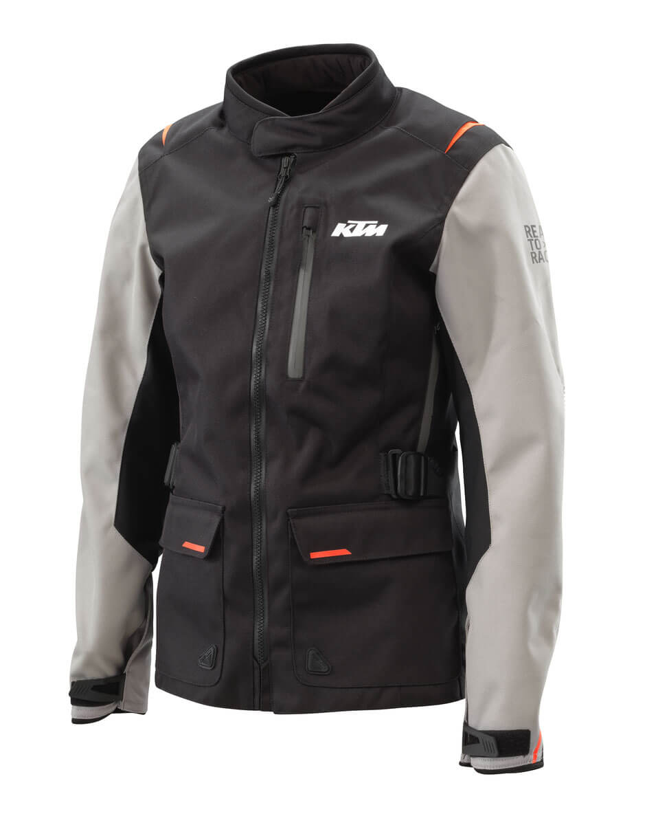 Black-Gray-KTM-Motorcycle-Textile-Jacket-1.jpg Black Gray KTM Motorcycle Textile Jacket - Image 1