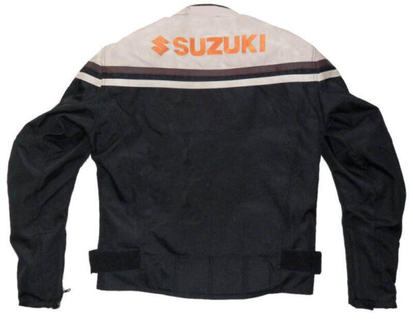 Black Gray Suzuki GSXR Motorcycle Textile Jacket - Image 2