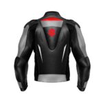 Black Gray Suzuki Motorcycle Racing Leather Jacket - Image 2