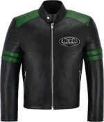 Black Green Buell Motorcycle Racing Leather Jacket