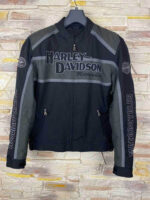 Black Harley Davidson Motorcycle Racing Jacket - Image 2