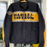 Black Harley Davidson Motorcycle Vintage Riding Jacket