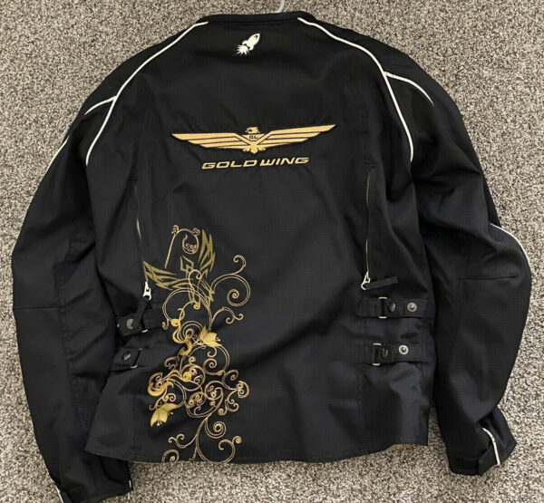 Black Honda Goldwing Motorcycle Racing Textile Jacket - Image 2