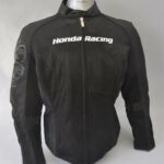 Black Honda Motorcycle Racing Textile Jacket