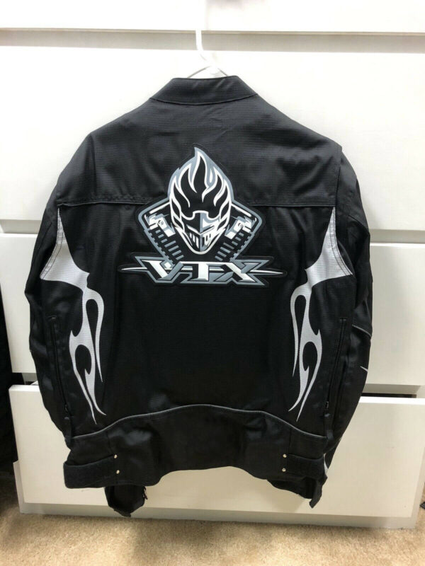 Black Honda VTX Motorcycle Racing Textile Jacket - Image 2