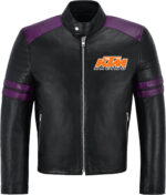 Black Purple KTM Motorcycle Racing Leather Jacket