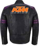 Black Purple KTM Motorcycle Racing Leather Jacket - Image 2