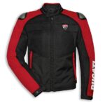 Black Red Ducati Corse Motorcycle Textile Jacket