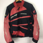Black Red Honda Motorcycle Racing Textile Jacket