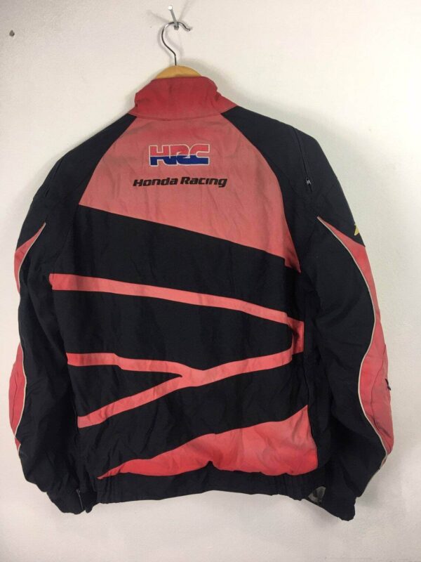 Black Red Honda Motorcycle Racing Textile Jacket - Image 2