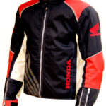 Black Red Honda Motorcycle Textile Jacket