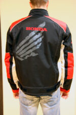 Black Red Honda Motorcycle Textile Jacket - Image 2