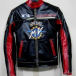 Black Red MV Agusta Corse Motorcycle Leather Jacket